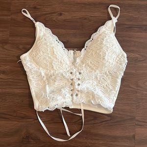 White corset top